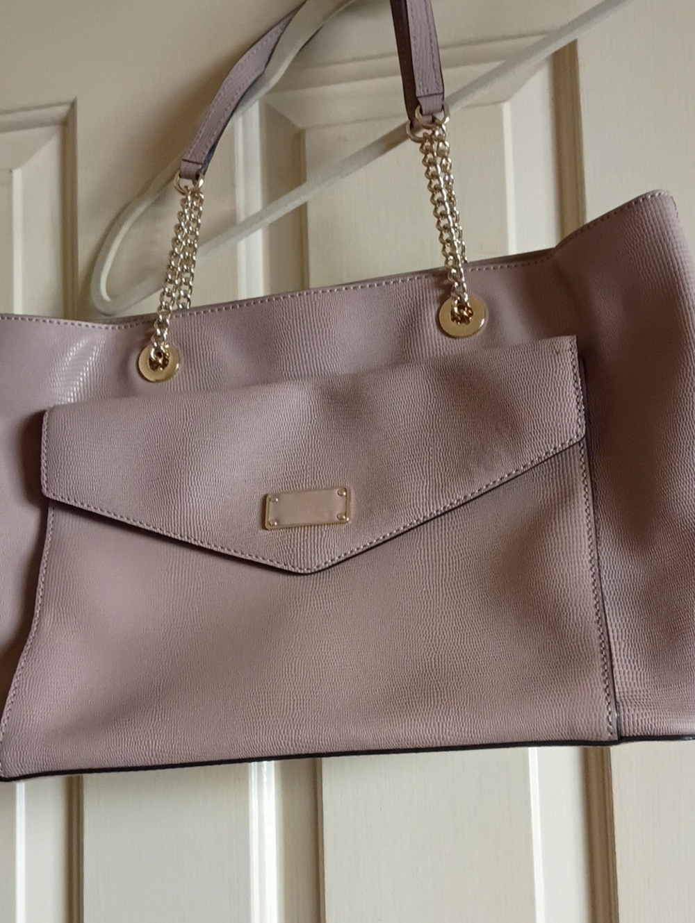 KATE SPADE Tote Bag, Purse, in Dusty Pink with Chain Handles, Large, Brand New!
